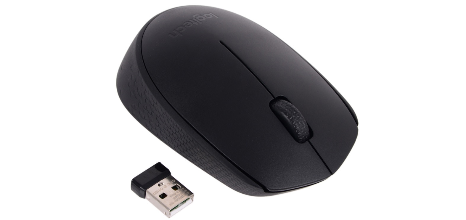 Мишка Logitech B170, оптична (1000 dpi), безжична, USB, черна - характеристика 1
