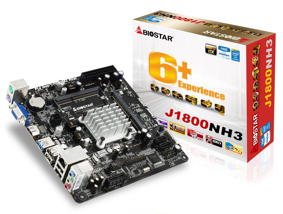 Дънна платка Biostar J1800NH3, вграден двуядрен Intel® Celeron J1800/2.41GHz, PCI-Е 2.0x1, (HDMI&VGA), DDR3, LAN, 2x SATA2 3.0 Gb/s, 1x USB A 3.0, Mini ITX - характеристика 1