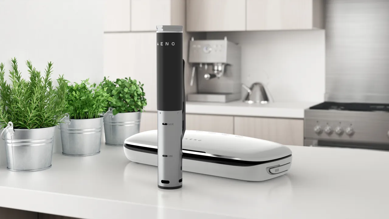 Уред за готвене на вакумно опаковани храни AENO SV1, 1200W, 4 автоматични програми, черен - характеристика 1
