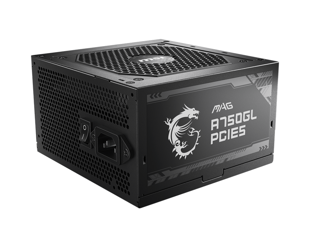 Захранване MSI Mag A750GL PCIE5, 750W, Active PFC, 80 Plus Gold, 120mm вентилатор - характеристика 1