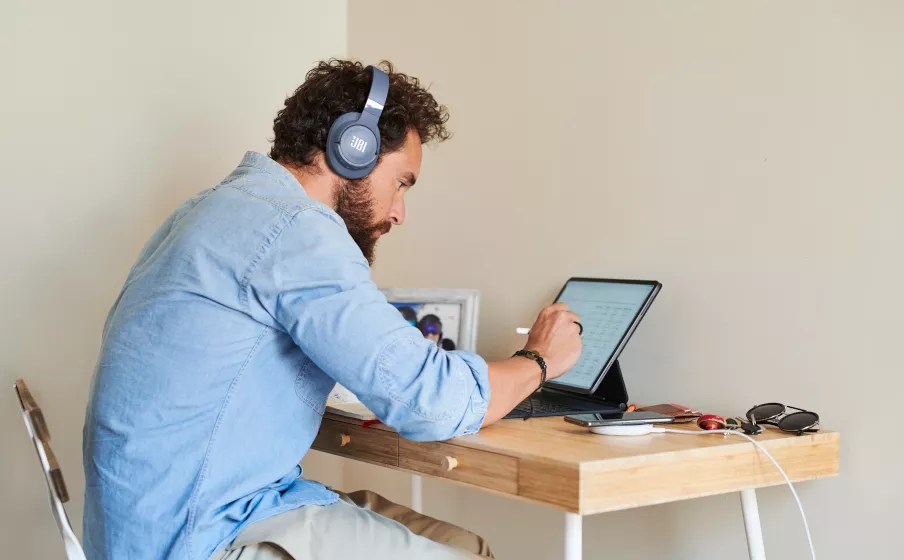 Слушалки JBL T760NC, микрофон, безжични, Bluetooth, 40 mm драйвер, шумопотискане, до 35 часа време на работа, черни - характеристика 1
