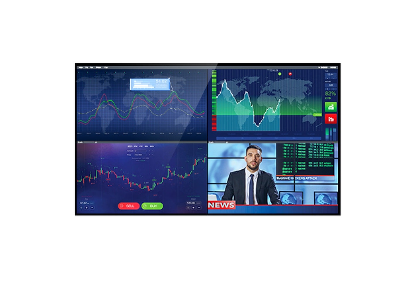 Монитор IIYAMA X4373UHSU-B1, 42.5" (107.95 cm) VA панел, 4K/UHD, 3ms, 80M:1, 400 cd/m2, DisplayPort, HDMI, USB - характеристика 1