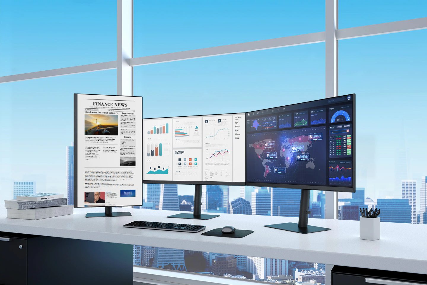 Монитор Samsung LS-27B610E (2022), 27" (68.58 cm) IPS панел, 75Hz, 5ms, QHD, 5ms, 300cd/m2, 1 000:1, Displayport, HDMI - характеристика 1