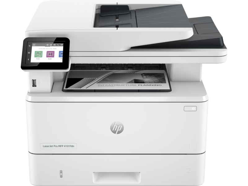 Мултифункционално лазерно устройство HP LaserJet Pro MFP 4102dw, монохромен принтер/скенер/копир, 1200 x 1200 dpi, 40 стр/мин, LAN, Wi-Fi, USB, A4 - характеристика 1