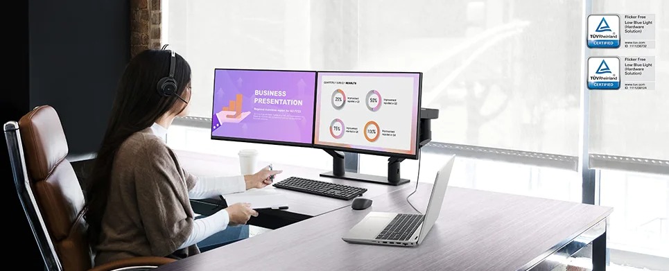 Монитор Dell P2422HE (210-BBBG), 23.8" (60.45 cm), IPS панел, Full HD, 5ms, 300 cd/m2, HDMI, DP, USB, RJ-45 - характеристика 1