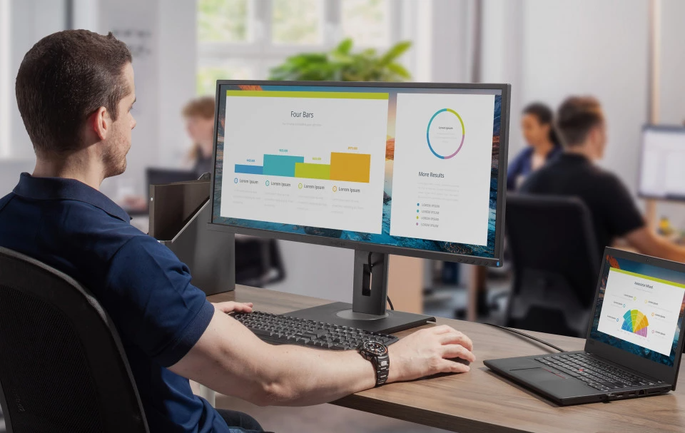 Монитор ViewSonic VG3456, 34.1" (86.61 cm) VA панел, UltraWide QHD, 5ms, 50000000 :1, 300 cd/m2, DisplayPort, HDMI, USB C, USB Hub, LAN - характеристика 1