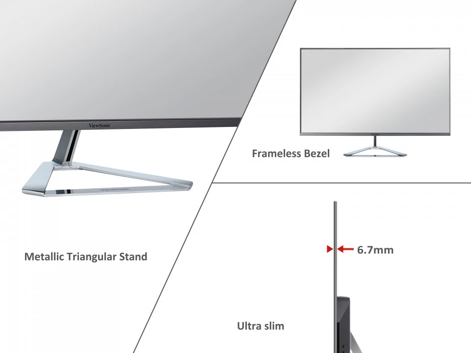 Монитор ViewSonic VX3276-MHD-3, 32" (81.28 cm) IPS панел, 75Hz, Full HD, 4ms, 80M:1, 250 cd/m2, DisplayPort, HDMI, VGA - характеристика 1