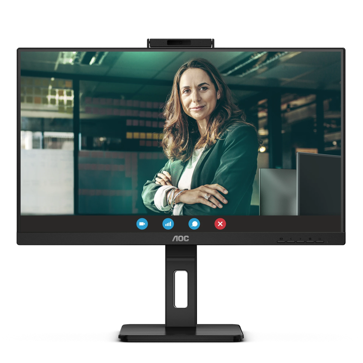 Монитор AOC 24P3QW, 23.8" (60.45 cm) IPS панел, 75Hz, Full HD, 4ms, 20M:1, 300 cd/m2, DisplayPort, HDMI, USB-C, Webcam - характеристика 1