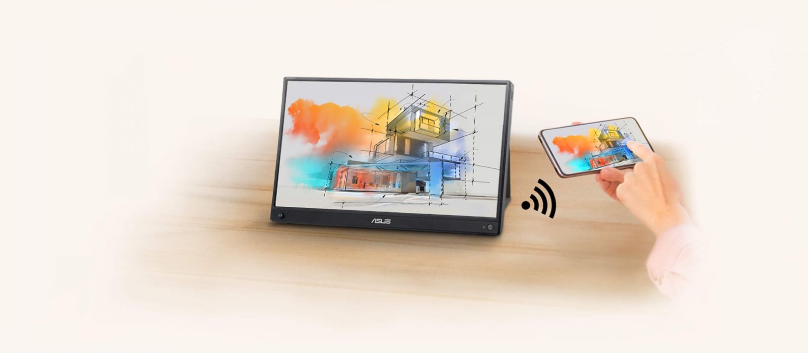 Монитор Asus ZenScreen GO MB16AWP (90LM07I1-B01370), преносим, 15.6" (39.62 cm) IPS панел, Full HD, 5ms, 100000000:1, 250cd/m2, 1x Mini HDMI, 1x USB-C - характеристика 1
