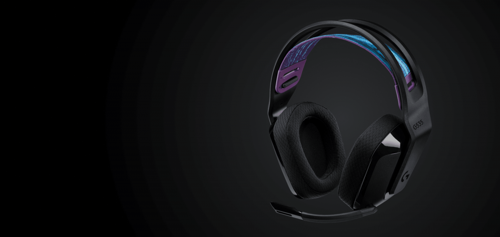 Слушалки Logitech G535 LIGHTSPEED BLACK, микрофон, 20Hz-20KHz, 40 mm driver, USB, 3.5 mm jack - характеристика 1