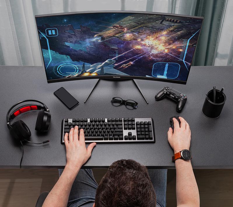 Монитор ViewSonic VX3418-2KPC, 34" (86.36 cm) VA панел, 144Hz, WQHD, 1ms (MPRT), 80M:1, 300 cd/m2, DisplayPort, HDMI - характеристика 1
