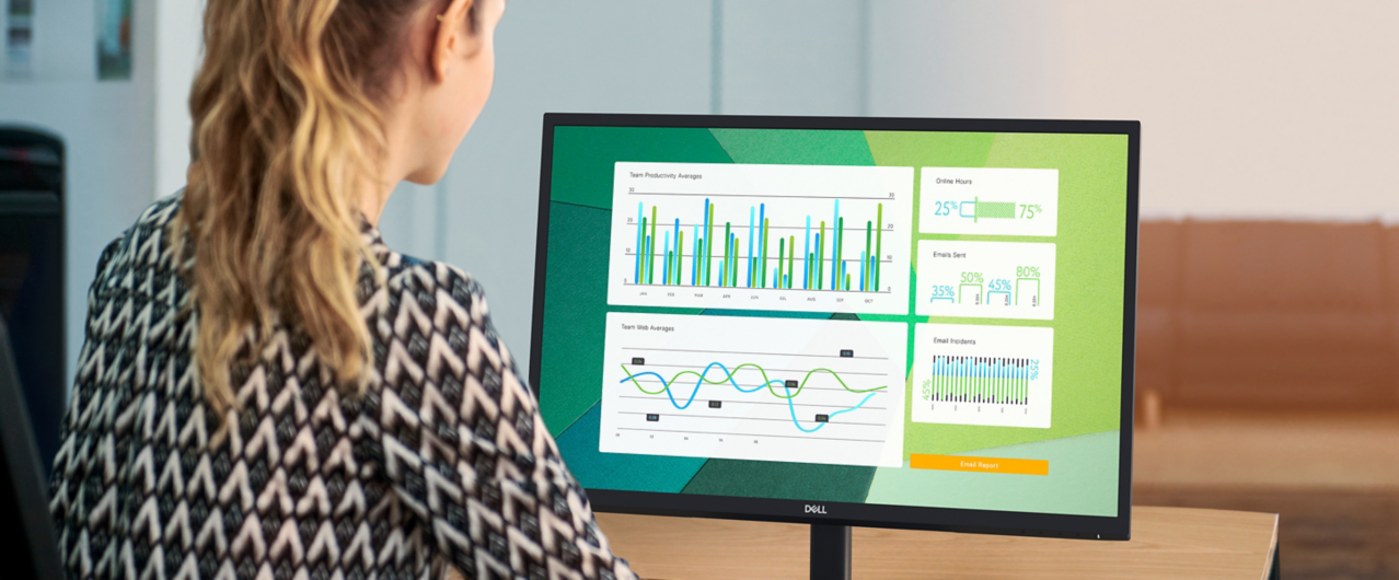 Монитор Dell E2723H (210-BEJQ), 27" (68.58 cm) VA панел, Full HD, 5ms, 3000:1, 300 cd/m2, DisplayPort, VGA - характеристика 1