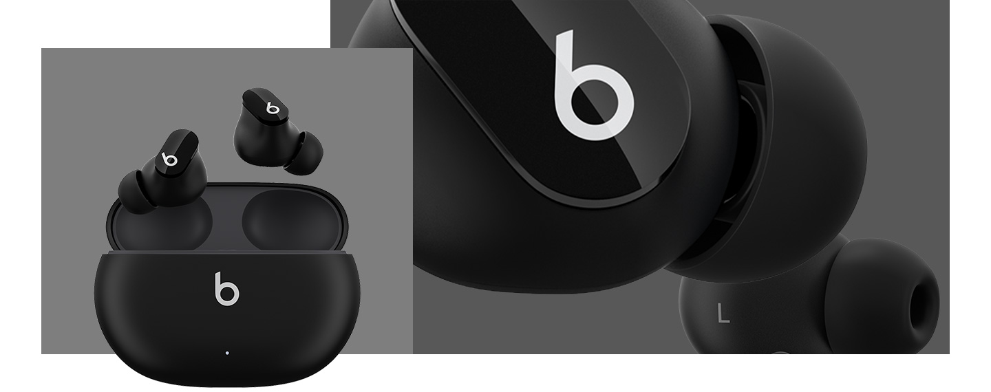 Слушалки Beats Studio Buds, безжични, Bluetooth, микрофон, aктивно шумопотискане, IPX4 рейтинг, до 8 часа време на работа, черни - характеристика 1