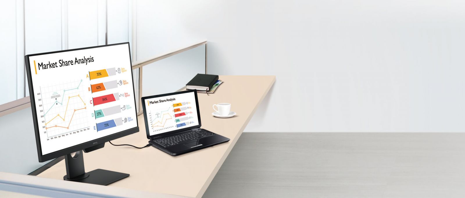 Монитор BenQ BL2581T (9H.LHNLB.QPE), 25" (63.50 cm) IPS панел, WUXGA, 5ms, 20 000 000:1, 300cd/m2, DisplayPort, HDMI, DVI-D, VGA - характеристика 1