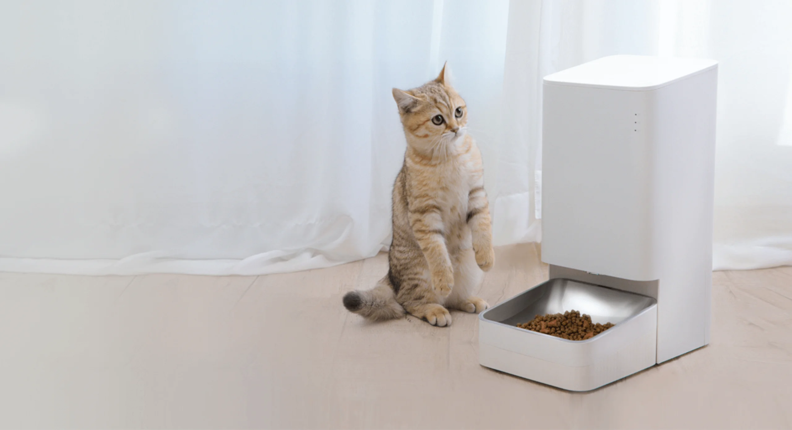 Смарт хранилка Xiaomi Smart Pet Feeder, 6 клетки за храна, 1.8 кг. обем, бяла - характеристика 1