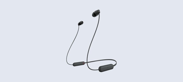 Слушалки Sony Headset WI-C100, безжични, микрофон, Bluetooth, IPx4, бежови - характеристика 1