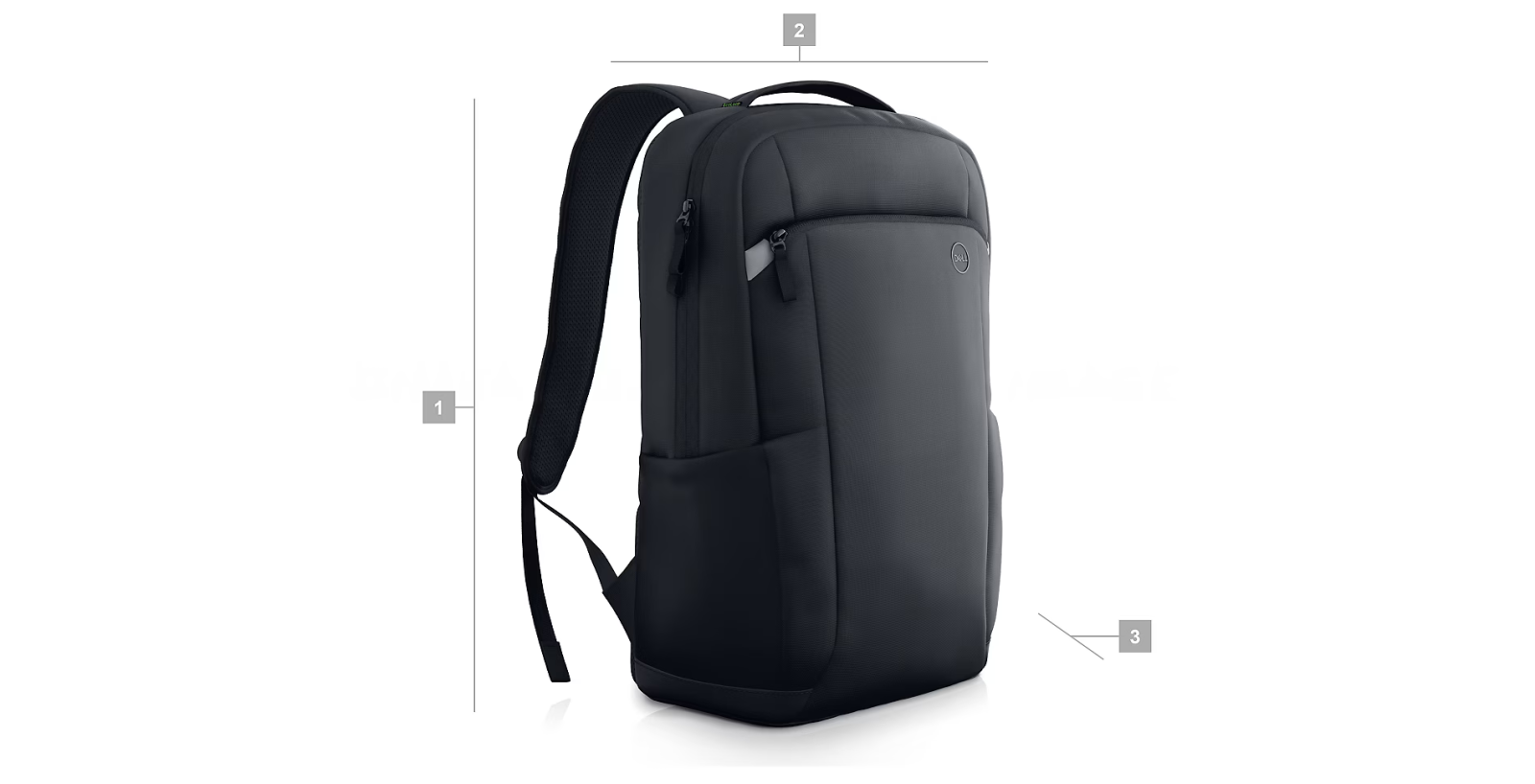 Раница за лаптоп Dell CP5724S, до 15.6" (39,62 cm), полиестер, черна - характеристика 3