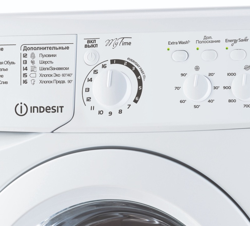 Перална машина Indesit EWC 81483 W EU, клас D, 8 кг. капацитет, 1400 оборота в минута, 16 програми, свободностояща, 60 cm, бяла - характеристика 6