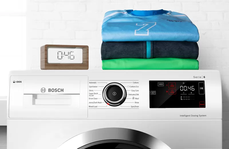Перална машина Bosch WAX32MH1BY, клас B, 10кг. капацитет, 1600 оборота в минута, свободностояща, 59.8cm, LED дисплей, функция дозареждане, функция AntiStain, бяла - характеристика 5