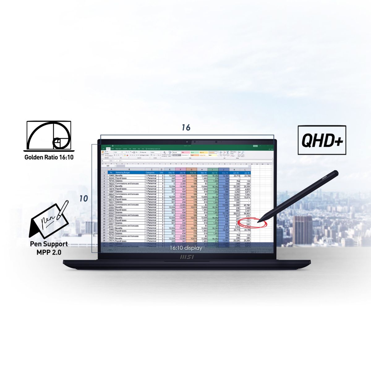 Лаптоп MSI Summit E14 Flip Evo A13MT-296BG, дванадесетядрен Intel Core i7-1360P 2.2/5GHz, 14" (35.56 cm) QHD+ тъчскрийн екран (Thunderbolt 4), 16GB LPDDR5, 1TB NVMe SSD, Windows 11 Home - характеристика 3