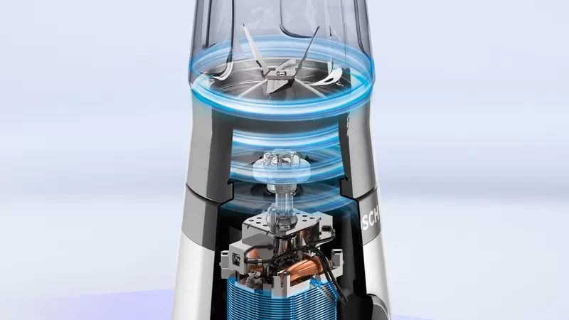 Блендер Bosch MMB2111M, 450W, 650ml вместимост, 3D ускорители на потока, сребрист - характеристика 4