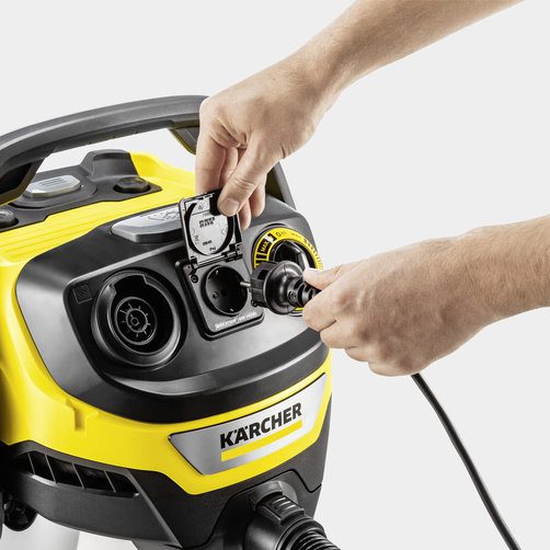 Прахосмукачка Karcher 1.628-360.0, без торба, 1300W, капацитет на контейнера 30 l, филтърна торба, сухо и мокро почистване, жълта - характеристика 2