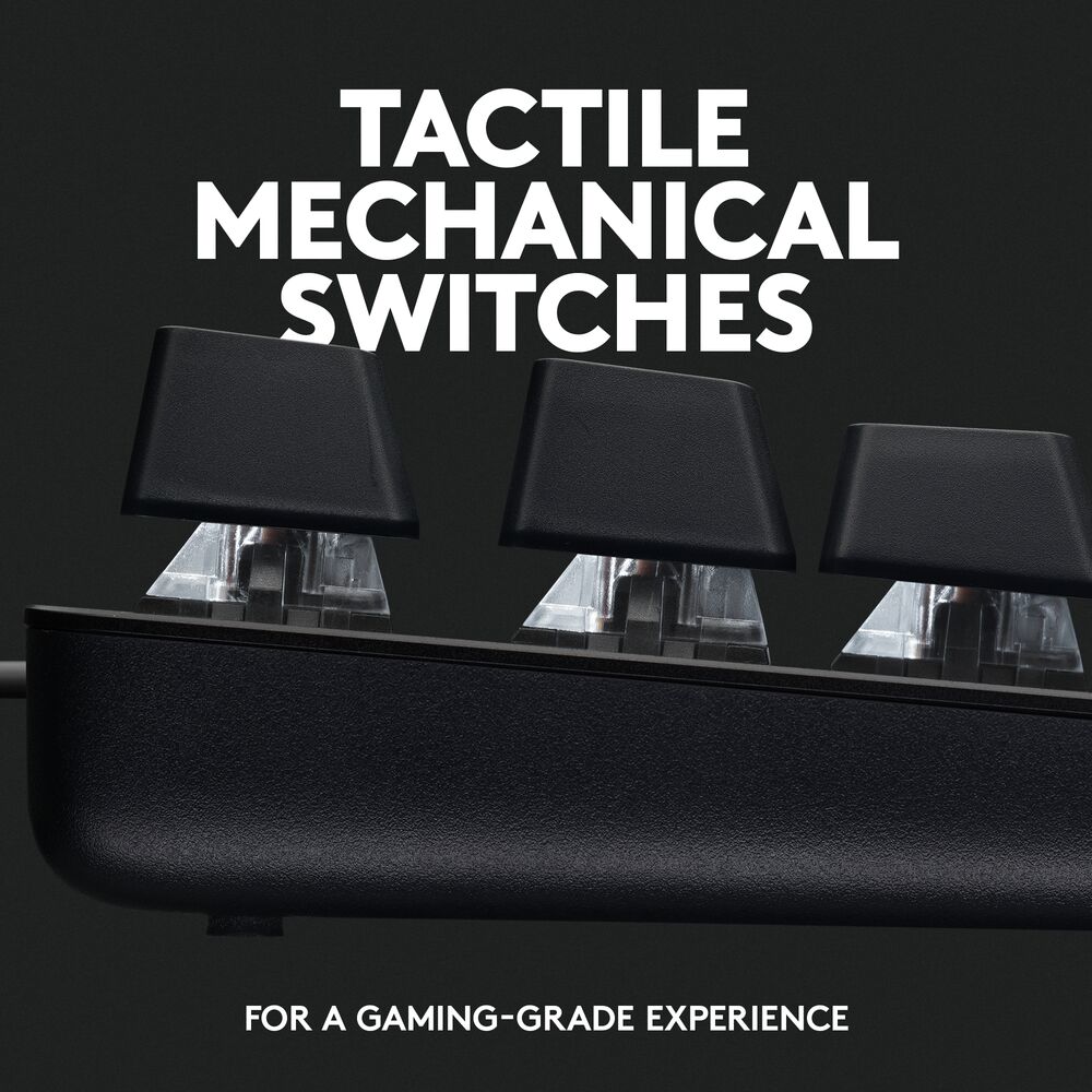 Клавиатура Logitech G413 TKL SE, механична, Tactile switch, USB, черна - характеристика 1