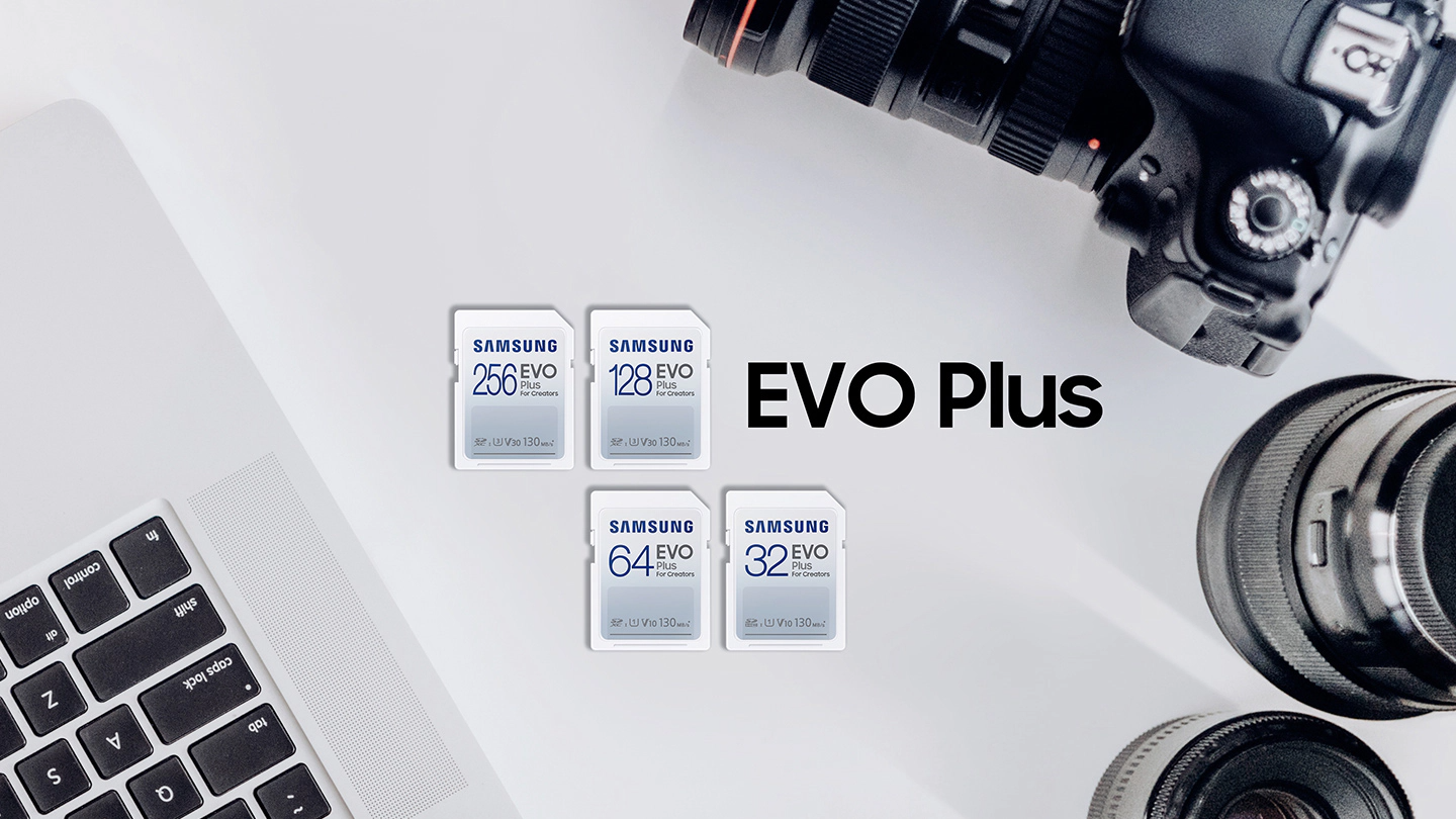 Карта памет 64GB SDXC, Samsung EVO Plus SD Card, Class 10, скорост на четене до 130MB/s - характеристика 1