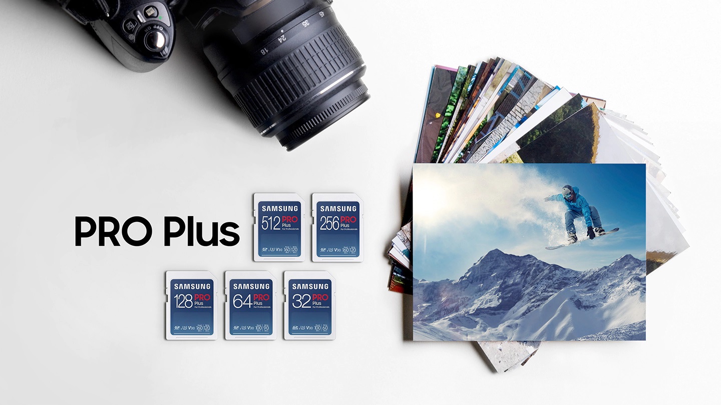 Карта памет 128GB SDXC с USB четец, Samsung PRO Plus, UHS-I U3, скорост на четене до 160MB/s, скорост на запис до 120MB/s - характеристика 1