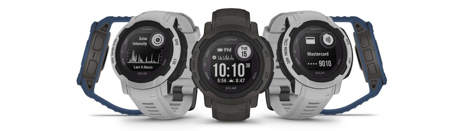 Смарт часовник Garmin Instinct 2 Camo Edition Graphite, два прозореца 0.9" x 0.9" MIP дисплей, 32MB вградена памет, GPS, водоустойчив 10 ATM, Bluetooth, ANT+, до 28 дни време за работа, компас, тъмносив - характеристика 1