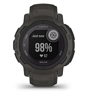 Смарт часовник Garmin Instinct 2 Camo Edition Graphite, два прозореца 0.9" x 0.9" MIP дисплей, 32MB вградена памет, GPS, водоустойчив 10 ATM, Bluetooth, ANT+, до 28 дни време за работа, компас, тъмносив - характеристика 25