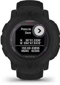 Смарт часовник Garmin Instinct 2 - Graphite, дизайн с два прозореца 0.9" x 0.9" MIP дисплей, 32MB вградена памет, GPS, водоустойчив 10 ATM, Bluetooth, ANT+, до 28 дни време за работа, компас, черен - характеристика 32