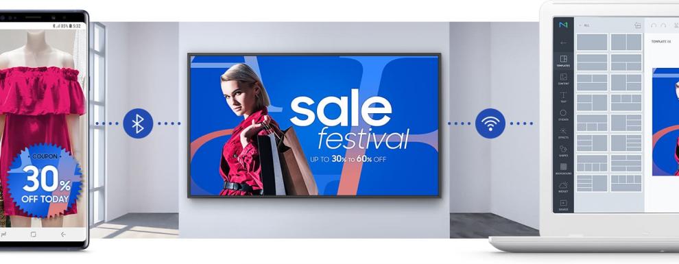 Публичен дисплей Samsung QM55R-B, 55" (139.7 cm) 4K/UHD, Display Port, HDMI, Wi-Fi - характеристика 6