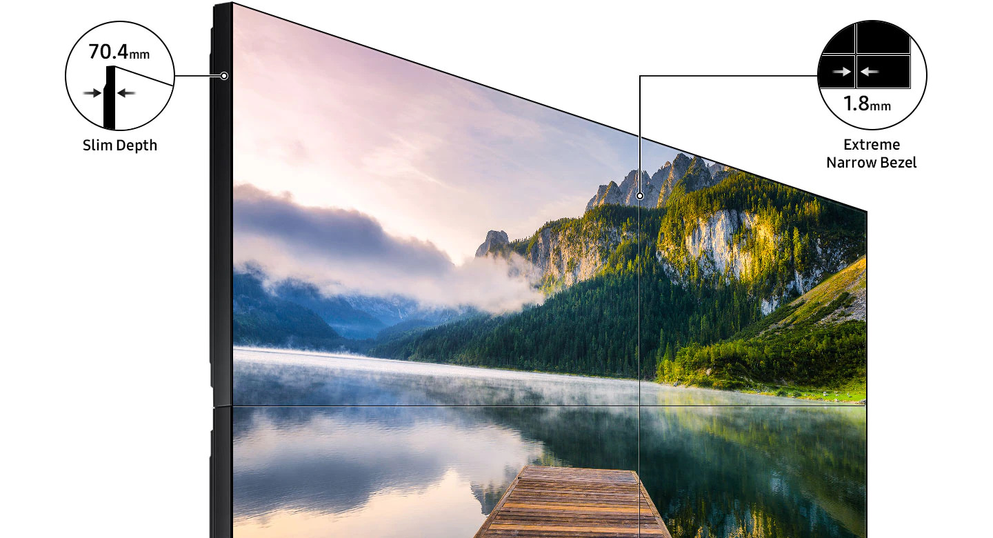 Публичен дисплей Samsung VHT-E B2C, 55" (139.7 см), Full HD (1920 x 1080), HDMI, DispleyPort, DVI, USB, RJ-45 - характеристика 2