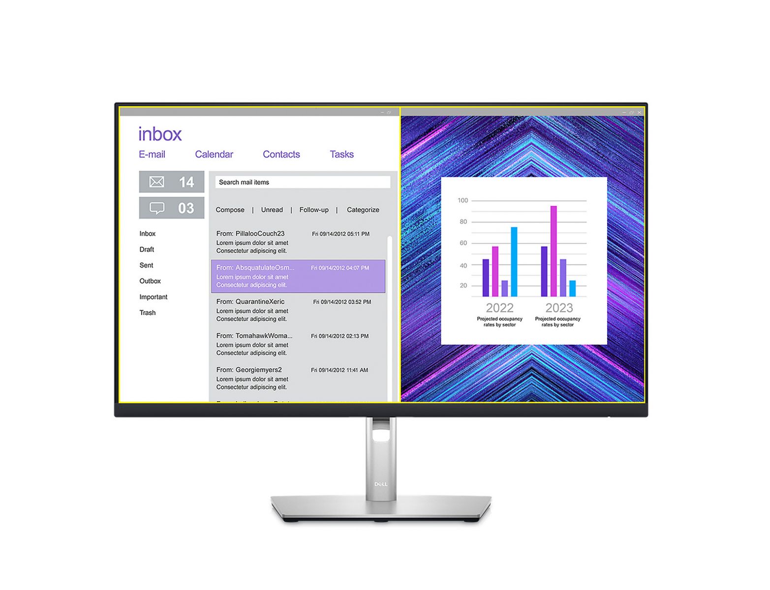 Монитор Dell P2723DE (210-BDEH), 27" (68.58 cm) IPS панел, QHD, 5ms, 350cd/m2, DisplayPort, HDMI, USB-C hub, LAN - характеристика 4