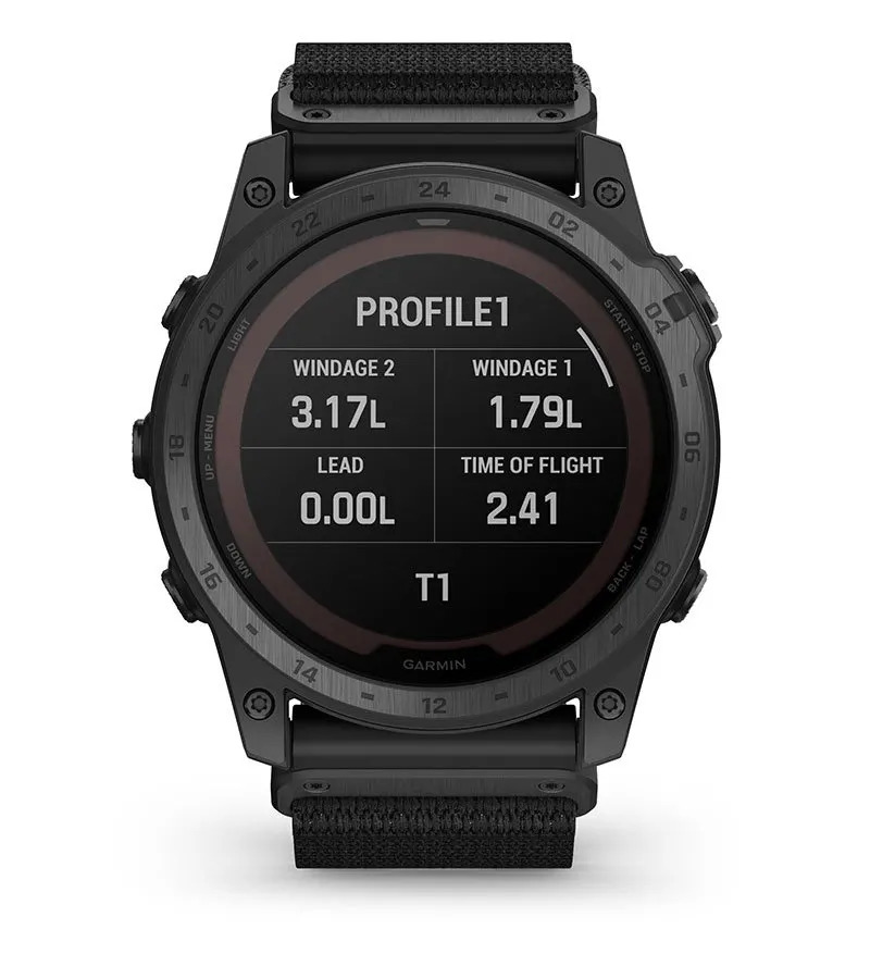 Смарт часовник Garmin tactix 7 Pro Ballistics Edition 010-02704-21, 1.4 (3.55 cm) трансфлективен MIP дисплей, GPS, Bluetooth, ANT+, Wi-Fi, 32GB вградена памет, до 16 часа време на работа, водоустойчив 10 ATM, соларно зареждане, черен - характеристика 13