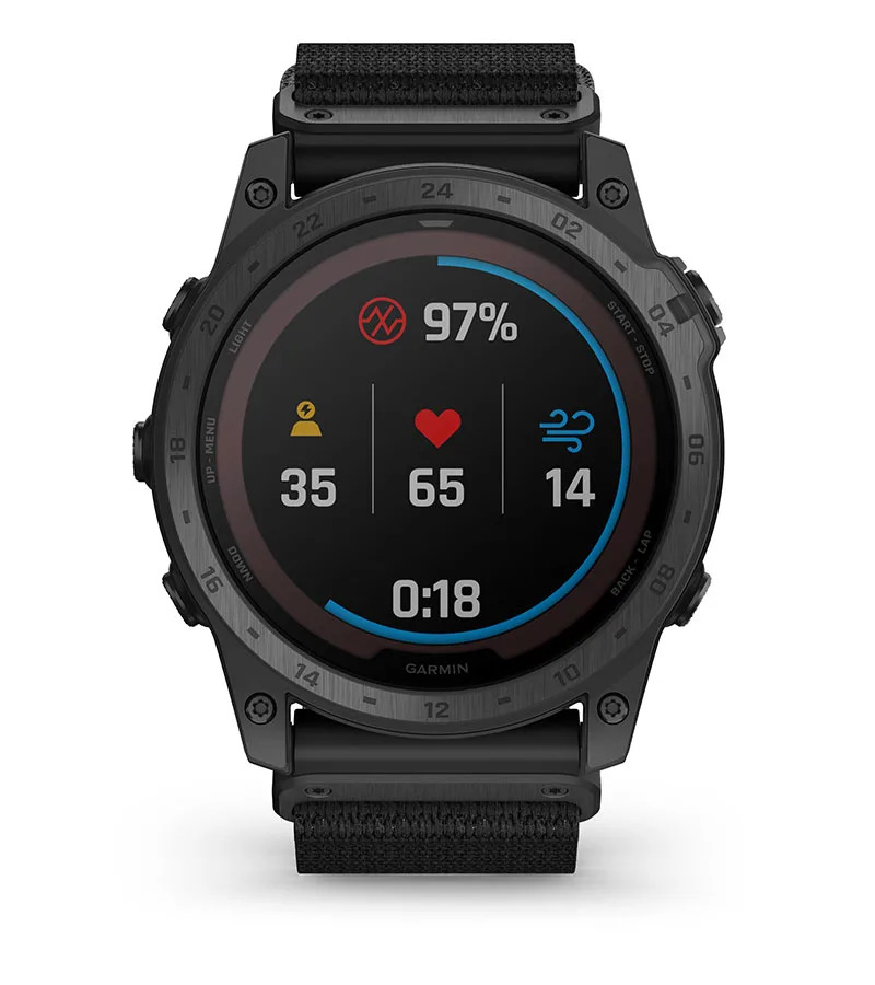 Смарт часовник Garmin tactix 7 Pro Ballistics Edition 010-02704-21, 1.4 (3.55 cm) трансфлективен MIP дисплей, GPS, Bluetooth, ANT+, Wi-Fi, 32GB вградена памет, до 16 часа време на работа, водоустойчив 10 ATM, соларно зареждане, черен - характеристика 41