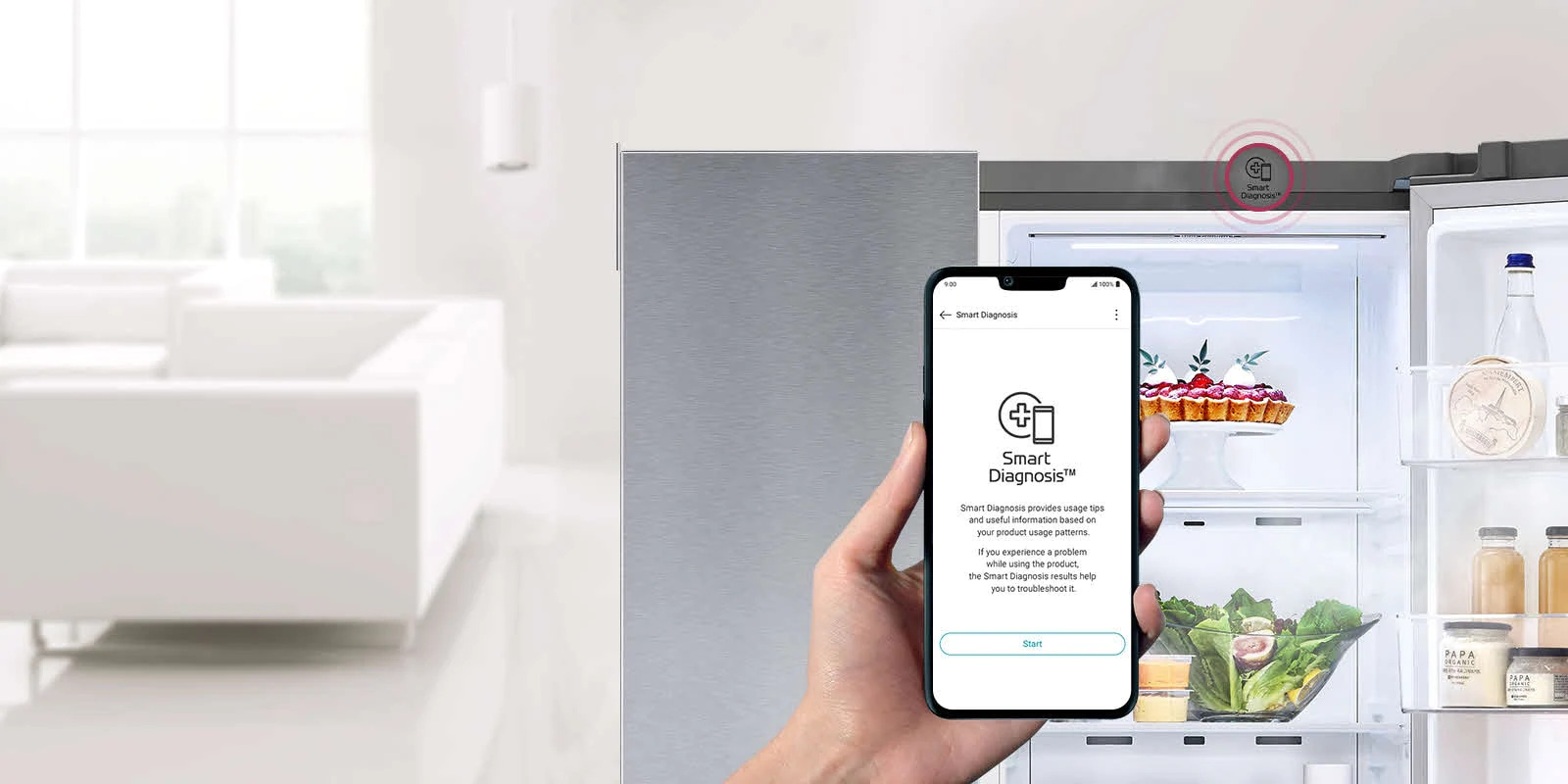 Хладилник с фризер LG GSBV70PZTM, клас F, 655 л. общ обем, свободностоящ, 420 kWh/годишно, LED осветление, Total No Frost, Door Cooling, Uvnano™ Технология, инокс - характеристика 2