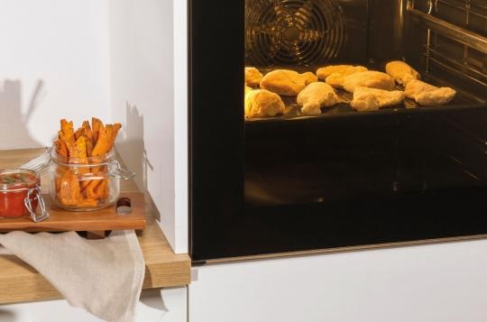 Фурна за вграждане Gorenje BOS67372CLI, клас А, 77л. обем, AirFry готвене с горещ въздух, ExtraSteam, AirFry, CoolDoor, FastPreheat, BigSpace, FrozenBake, GentleBake, HomeMade форма, златиста - характеристика 1