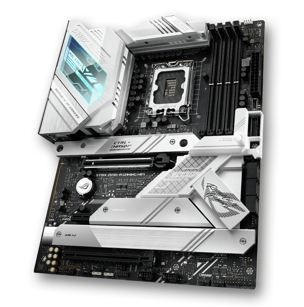Дънна платка Asus ROG Strix Z690-A Gaming WIFI (90MB1AP0-M0EAY0), Z690, LGA 1700, DDR5, PCI-E 5.0, 6x SATA 6Gb/s, 4x M.2, 1x USB 3.2 Gen 2x2, Wi-Fi, Bluetooth, ATX - характеристика 1