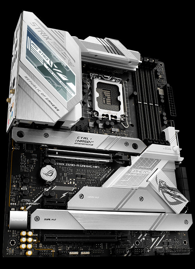 Дънна платка Asus ROG Strix Z690-A Gaming WIFI (90MB1AP0-M0EAY0), Z690, LGA 1700, DDR5, PCI-E 5.0, 6x SATA 6Gb/s, 4x M.2, 1x USB 3.2 Gen 2x2, Wi-Fi, Bluetooth, ATX - характеристика 3