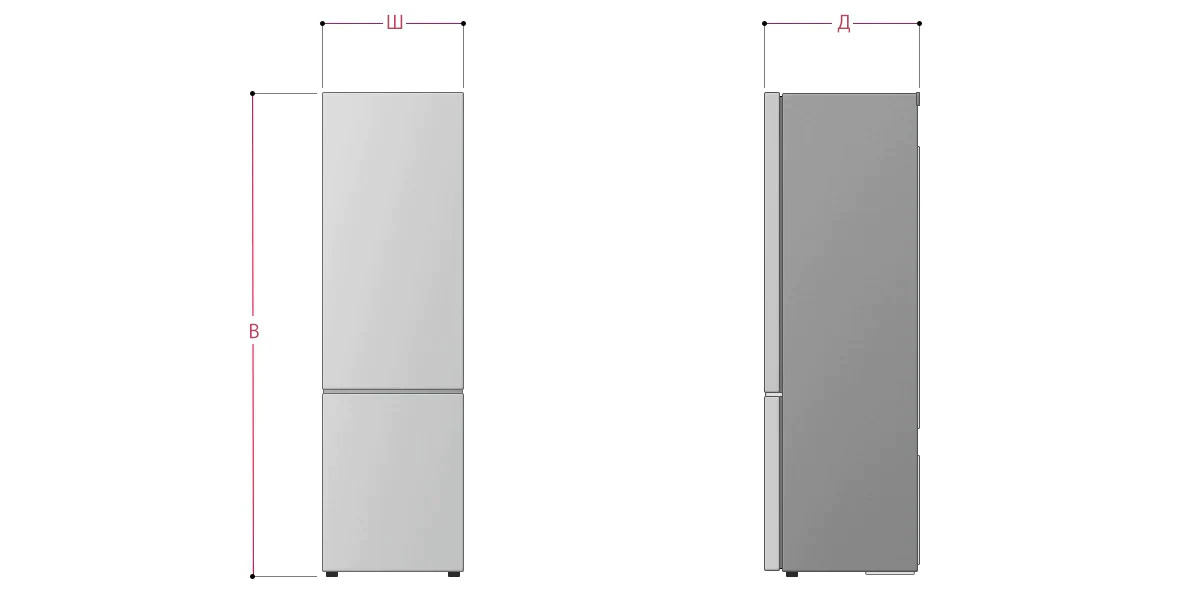 Хладилник с фризер LG GBP62SWXCC1, клас C, 384 л. общ обем, свободностоящ, 172 kWh/годишно, Total No Frost, Door Cooling, FRESHConverter, LINEARCooling, LED осветление, бял - характеристика 5