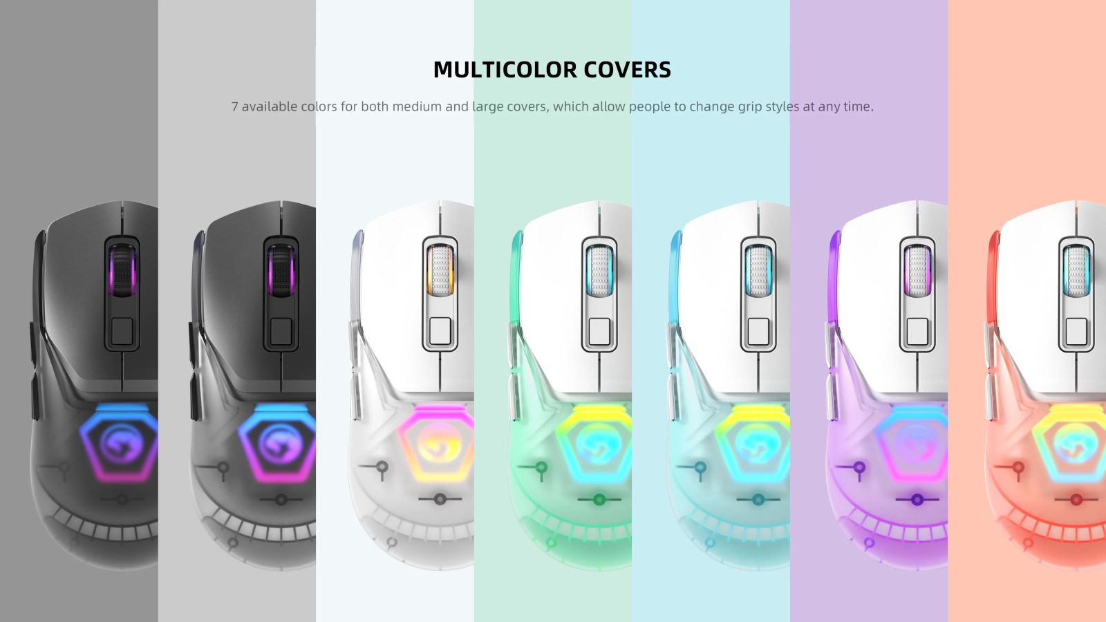 Мишка Marvo FIT PRO White, оптична (19 000dpi), безжична, Bluetooth, Wireless, бяла, гейминг, RGB подсветка, 7 програмируеми бутона - характеристика 3