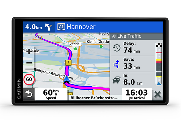 Навигация за автомобил Garmin Drive 55 MT-S EU, 5.5" (13.9 см) HD TFT дисплей, microSD слот, Bluetooth, Wi-Fi, карта на Европа, доживотно обновяване - характеристика 7