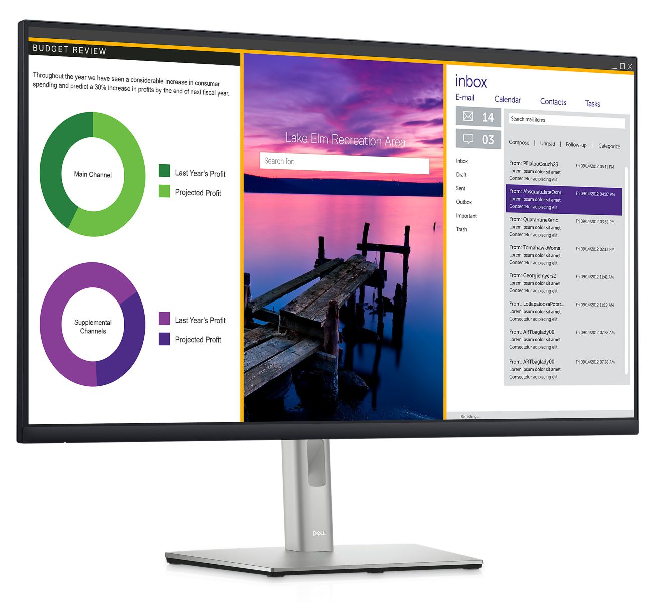 Монитор Dell P3223QE (210-BEQZ), 31.5"(80.01 cm) IPS панел, 4K UHD, 5ms, 350cd/m2, DisplayPort, HDMI, USB Hub, LAN - характеристика 3