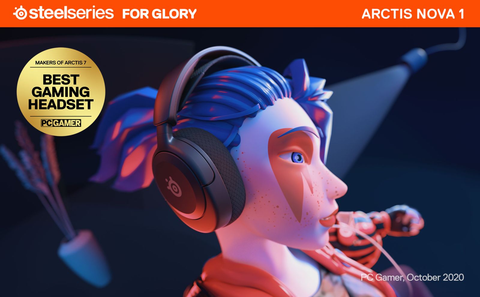 Слушалки SteelSeries Arctis Nova 1 Black, микрофон, гейминг, Active Noise Cancellation, 360° Spatial Audio, AirWeave мемори пяна, USB, еквалайзер Pro-Grade, черни - характеристика 1