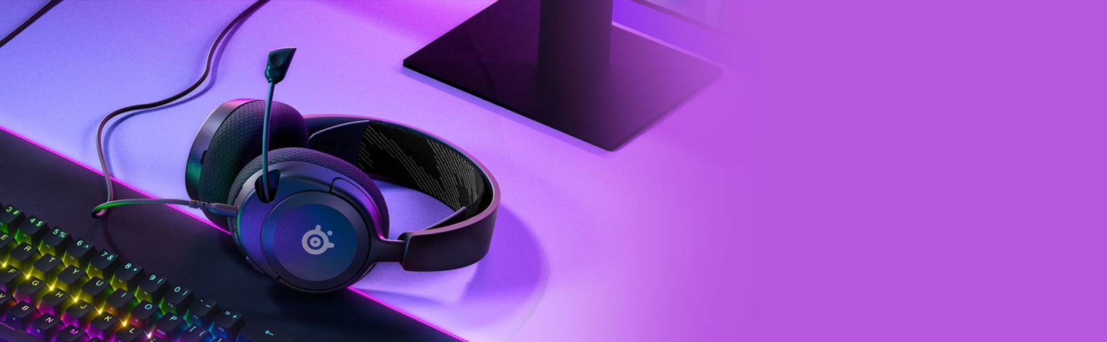 Слушалки SteelSeries Arctis Nova 1 Black, микрофон, гейминг, Active Noise Cancellation, 360° Spatial Audio, AirWeave мемори пяна, USB, еквалайзер Pro-Grade, черни - характеристика 2
