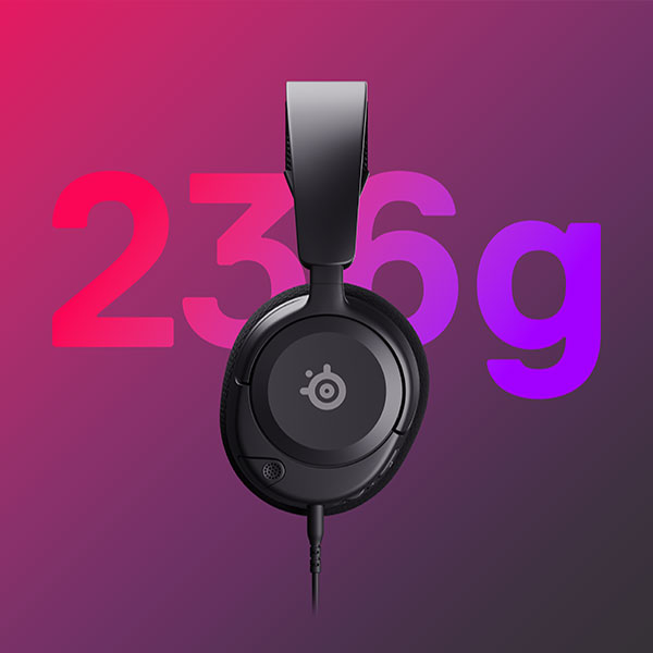 Слушалки SteelSeries Arctis Nova 1 Black, микрофон, гейминг, Active Noise Cancellation, 360° Spatial Audio, AirWeave мемори пяна, USB, еквалайзер Pro-Grade, черни - характеристика 6