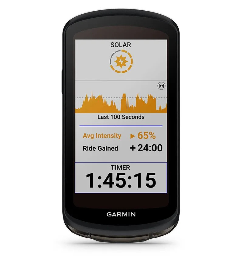 Навигация за велосипеди Garmin Edge 1040 Solar, 3.5" (8.89 cm) дисплей, GPS, Wi-Fi, ANT+, Bluetooth, 64GB вградена памет, до 30 часа време за работа, microSD слот, IPX7 водоустойчивост, соларно зареждане, основна карта - характеристика 2