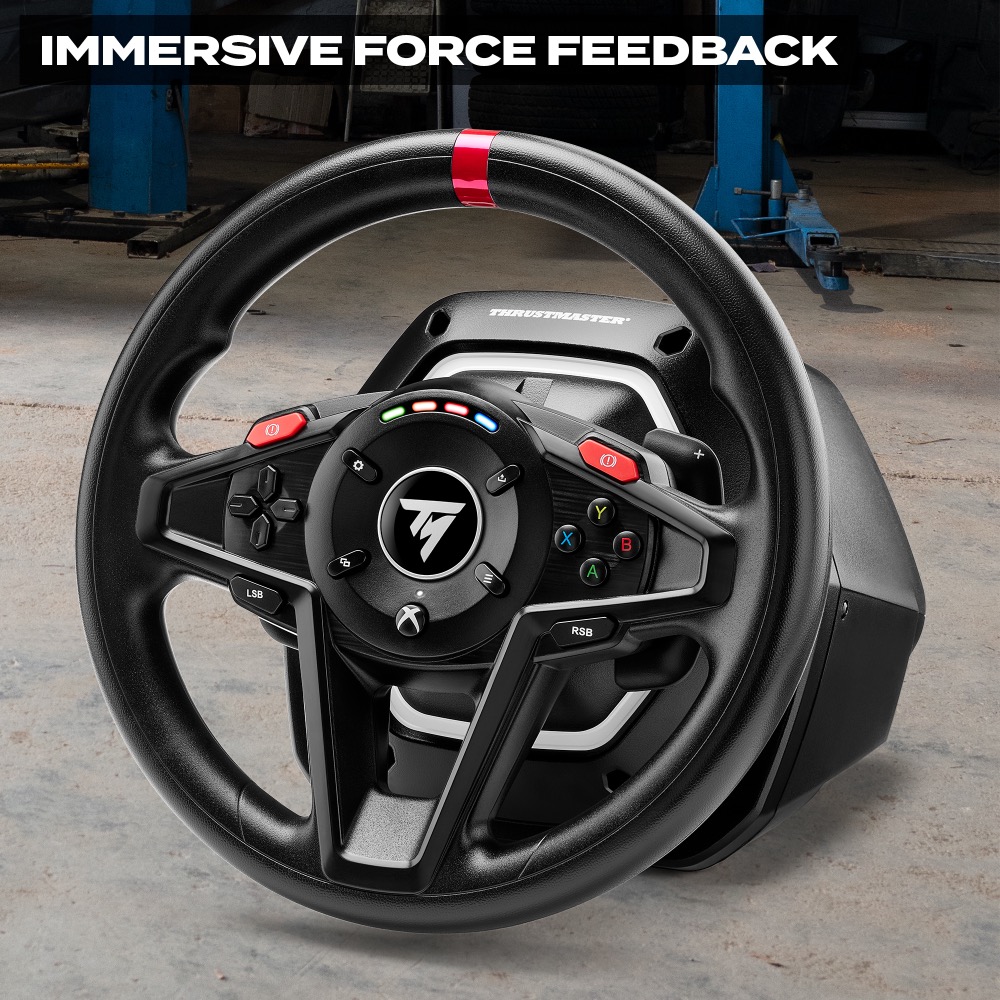 Волан с педали Thrustmaster T128-X (4460184), за Xbox Series X/S/Xbox One/PC, 270° до 900° градусов, магнитни педали T2PM без триене, черен - характеристика 1